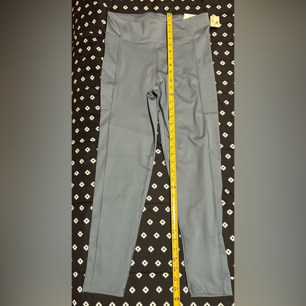 NWT- Aeropostale Blue leggings- high rise w/ pockets- size large - Picture 6 of 11